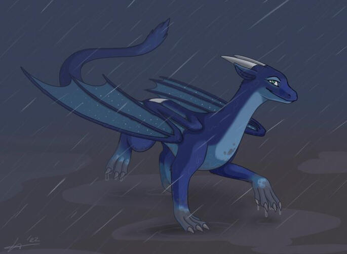 Luna Dragoness Digital illustration of a dragon